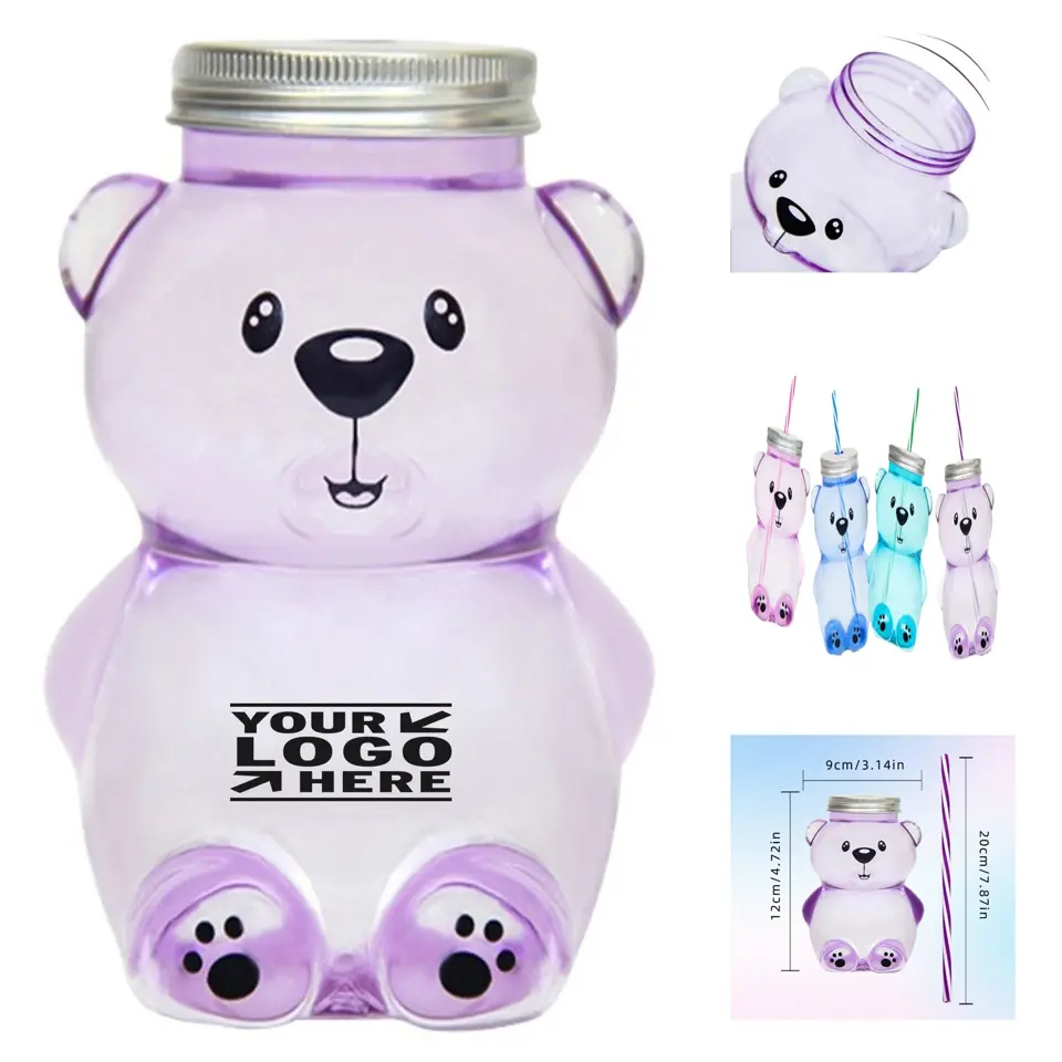 Cuddly Bear Transparent Sippy Cup