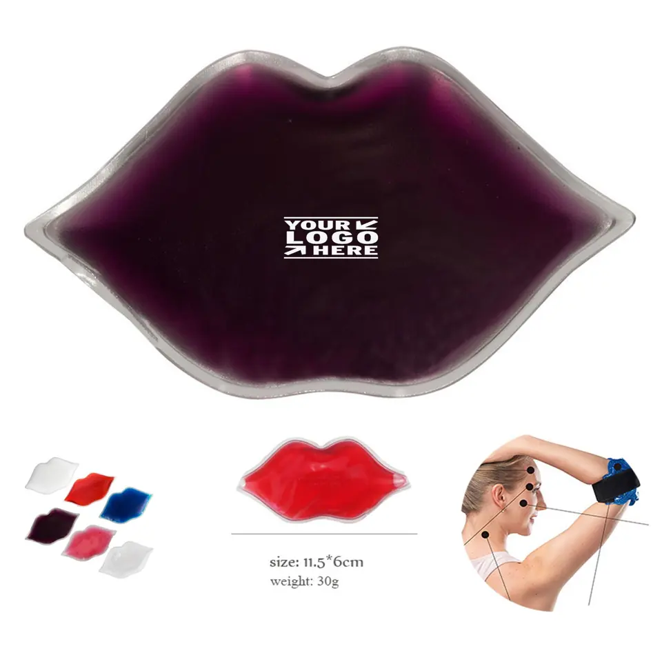 Cooling Lip-Shaped Gel Patches