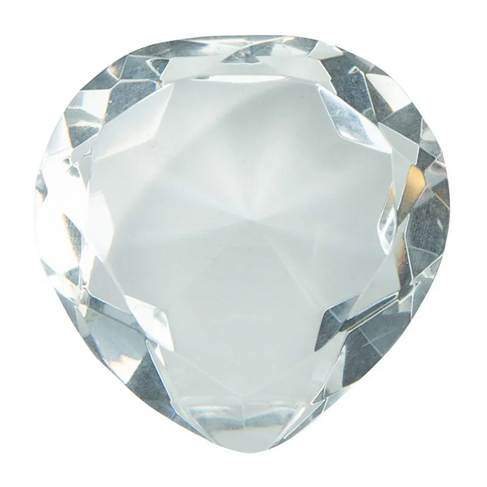 Elegant Glass Heart Paperweight 2