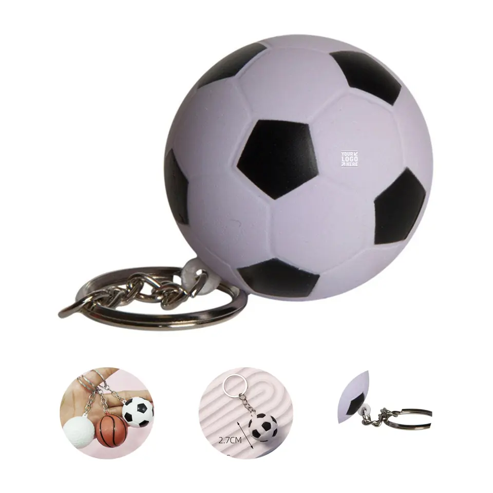 Soccer Ball Stress Relief Keychain