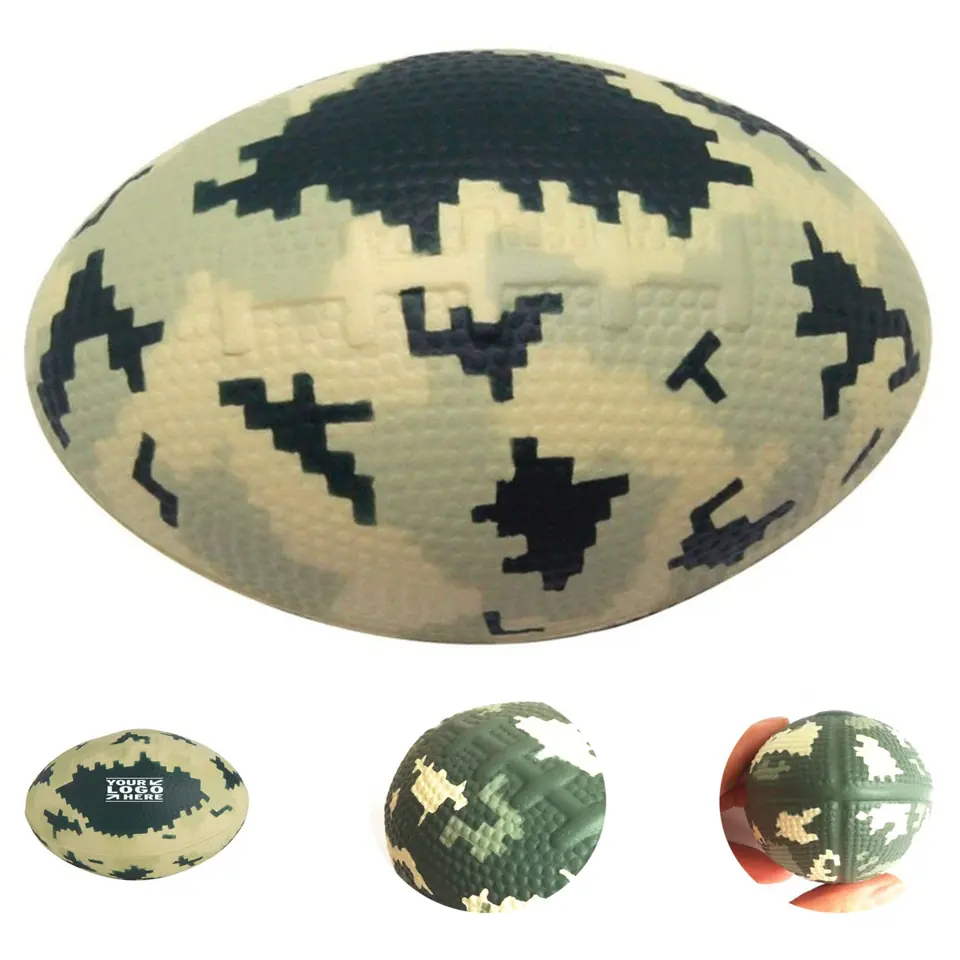 Digital Camo Football Stress Ball