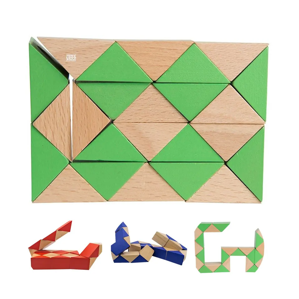Colorful Wooden Serpent Brain Teaser