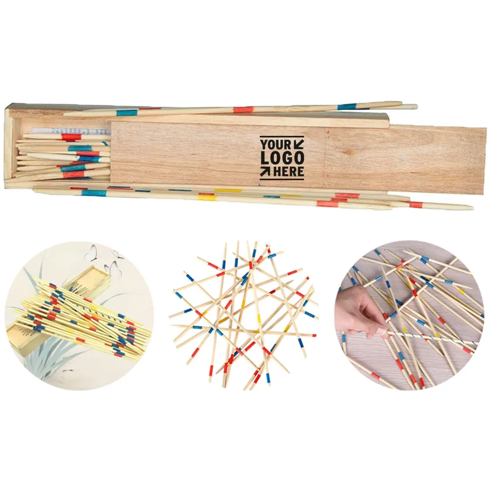 Classic Wooden Pickup Sticks Game