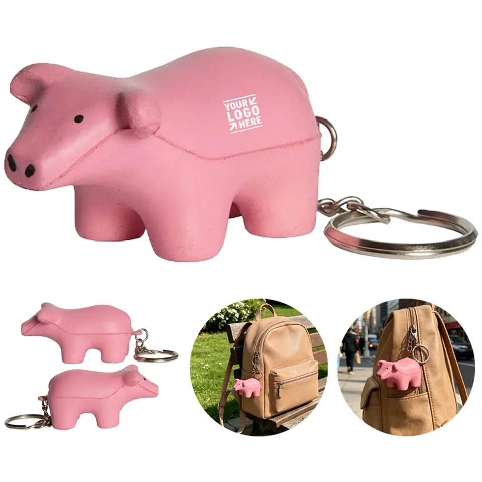 Pig Stress Relief Keychain