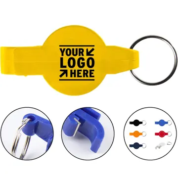 Circular Beverage Opener Keychain