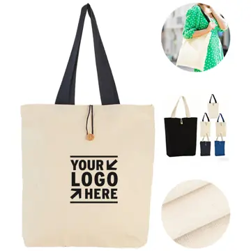 Classic Canvas Button-Up Tote Bag