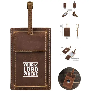 Premium Leather Travel Identifier