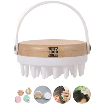 Bamboo Silicone Scalp Massage Brush