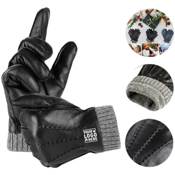 Premium Winter Leather Touch Gloves for Men