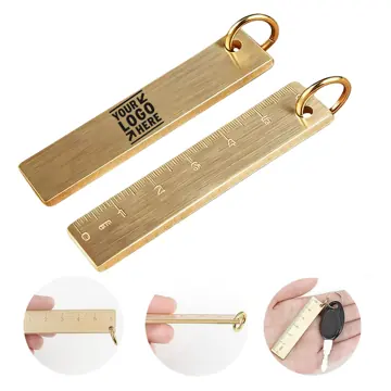 Compact Brass Measurement Keychain