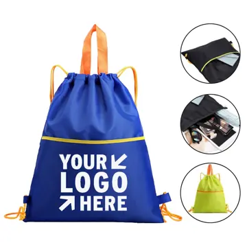 All-Weather Drawstring Backpack with Front Pocket