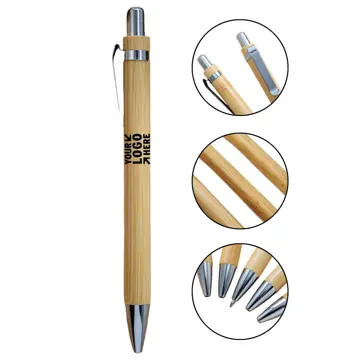 Eco-Friendly Bamboo Retractable Pen
