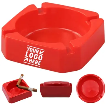 Durable Square Plastic Tabletop Ashtray