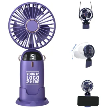 Portable Rechargeable Handheld Fan with LCD Display