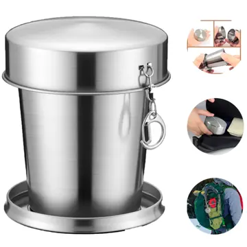 Portable Foldable Stainless Steel Travel Cup