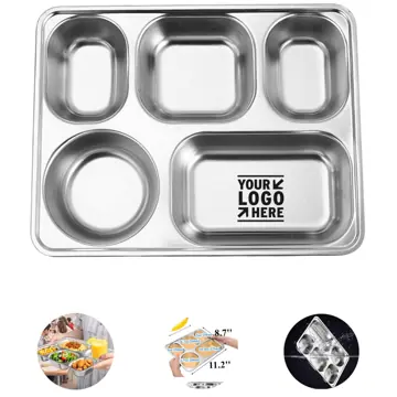 Premium Stainless Steel Compartmentalized Food Tray