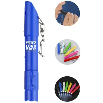 Versatile Compact Pen with Light and Whistle