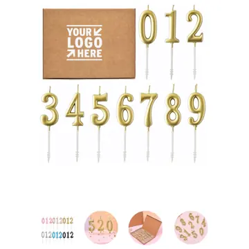 Decorative Number Candles Set