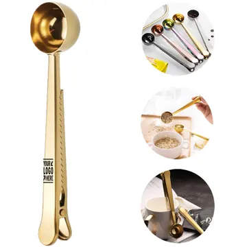 Versatile Dual-Purpose Coffee Scoop with Clip