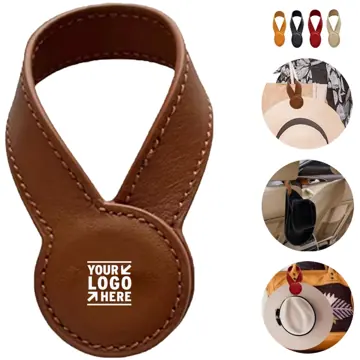 Elegant Leather Hat Clip