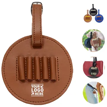 Premium Leather Golf Tee Organizer