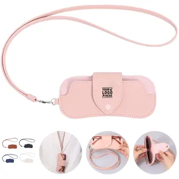 Leather Neck Strap Eyewear Pouch