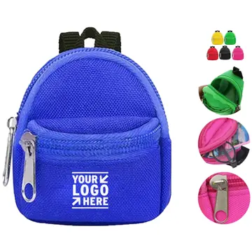 Compact Zipper Pouch Keychain