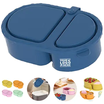 Dual-Compartment Silicone Food Container