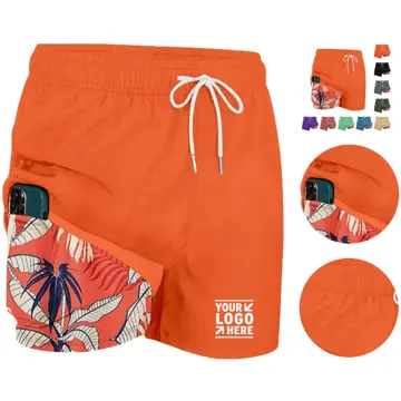 Tropical Print Quick-Dry Swim Shorts