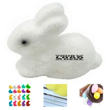 Springtime Flocked Bunny Decorations