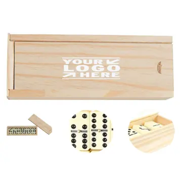 Compact Domino Set in Wooden Case