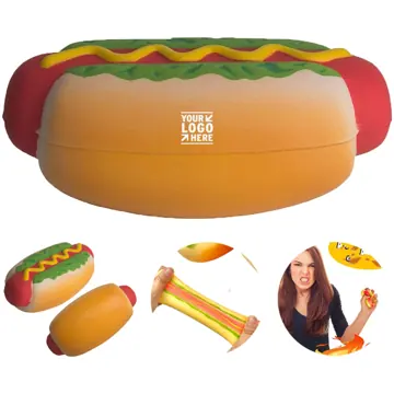 Squeezeable Hot Dog Stress Toy