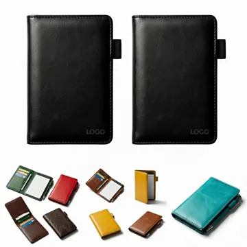 Custom A7 PU Leather Notepad with Touchscreen Pen & Card Slot